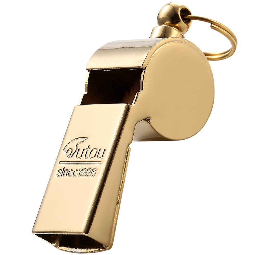 Amazon.com: HUTOU Whistle L5018 Brass Whistle with Lanyard, Loud